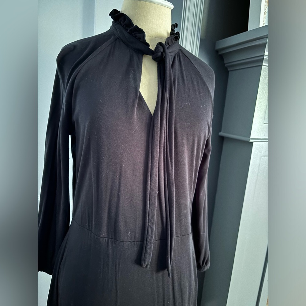 Black Midi Stretch Basic Dress - image 1